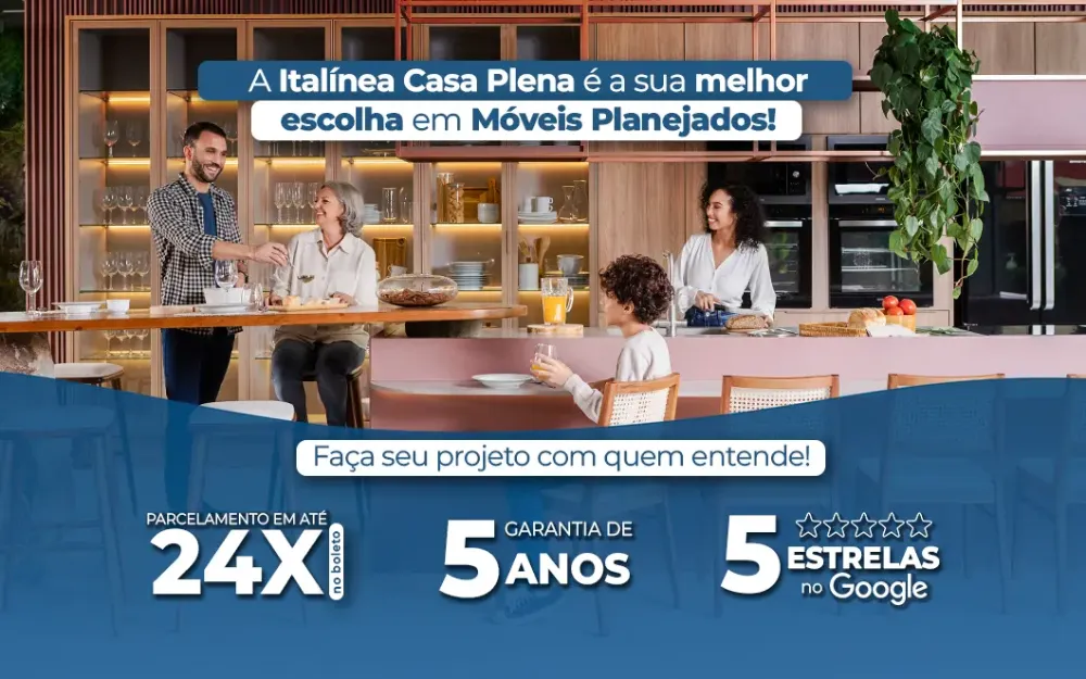 A Italínea Casa Plena é a sua melhor escolha em Móveis Planejados